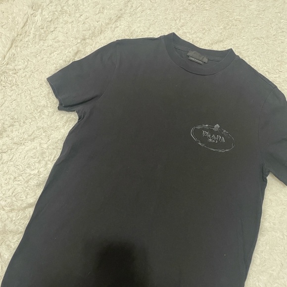 Prada Men's Charcoal Tee - Picture 4 of 12